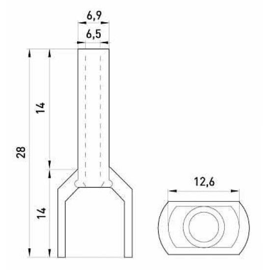 Ізольований наконечник E.Next e.terminal.stand.te.2.10.brown 2x10 кв.мм коричневий (s4037011)