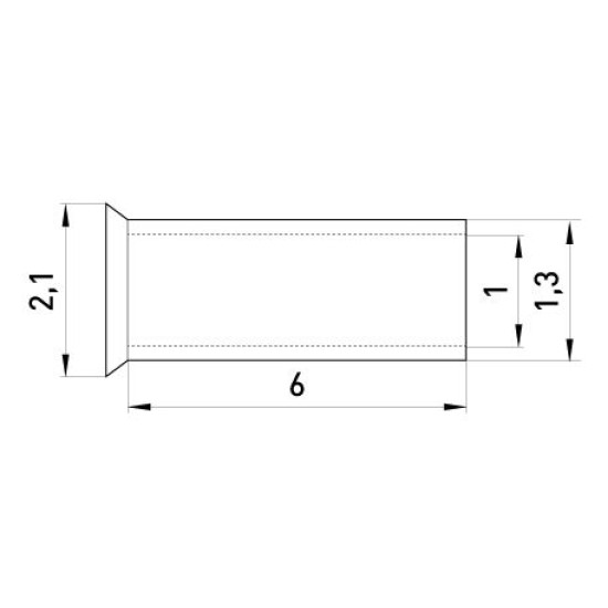 Неізольований наконечник E.Next e.terminal.stand.en.0.5.6 0,5 кв.мм (s4038000)