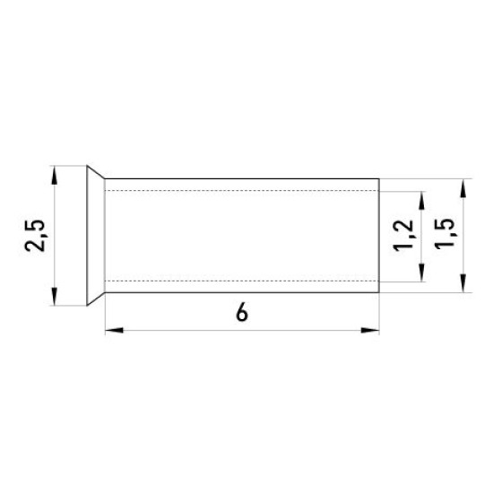 Неізольований наконечник E.Next e.terminal.stand.en.0.75.6 0,75 кв.мм (s4038001)