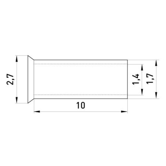 Неізольований наконечник E.Next e.terminal.stand.en.1.10 1 кв.мм (s4038003)