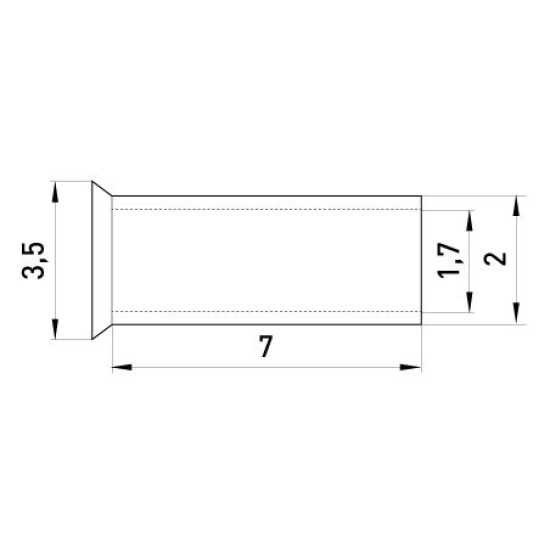 Неізольований наконечник E.Next e.terminal.stand.en.1.5.7 1,5 кв.мм (s4038004)