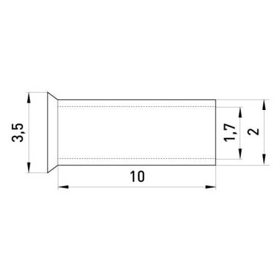 Неізольований наконечник E.Next e.terminal.stand.en.1.5.10 1,5 кв.мм (s4038005)