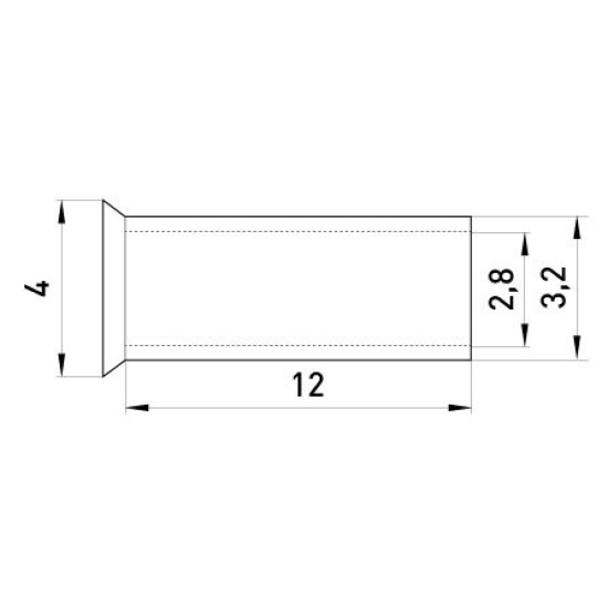 Неізольований наконечник E.Next e.terminal.stand.en.4.12 4 кв.мм (s4038009)