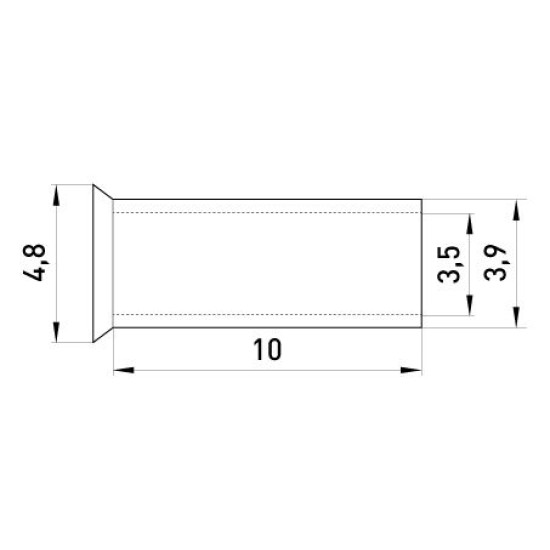 Неізольований наконечник E.Next e.terminal.stand.en.6.10 6 кв.мм (s4038010)