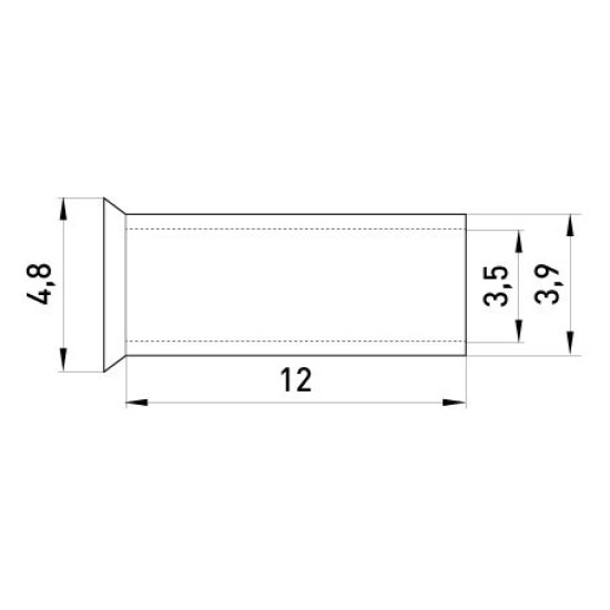 Неізольований наконечник E.Next e.terminal.stand.en.6.12 6 кв.мм (s4038011)