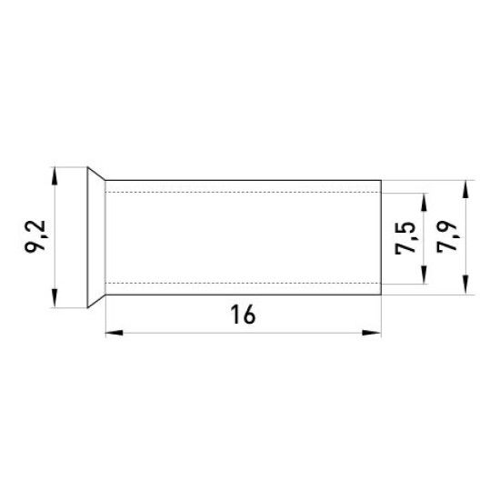 Неізольований наконечник E.Next e.terminal.stand.en.25.16 25 кв.мм (s4038016)