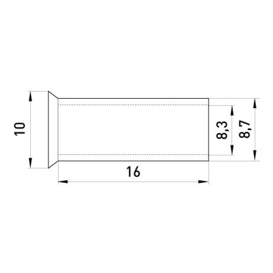Неізольований наконечник E.Next e.terminal.stand.en.35.16 35 кв.мм (s4038018)