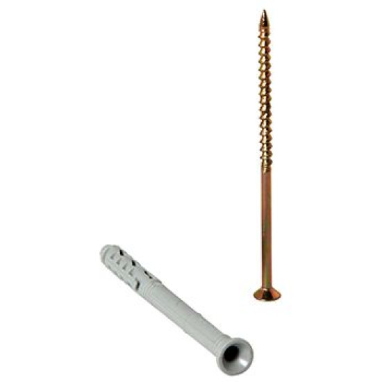 Дюбель E.Next e.metiz.dowel.92.U1.06.40 з ударним шурупом М6х40 потай 100шт (m0060006)