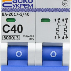 Модульний автоматичний вимикач Аско-Укрем ВА-2017/C 2р 40А (A0010170016)