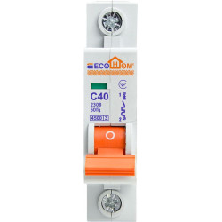Автоматичний вимикач ECOHOME ECO 1p 40A C (ECO010010007)