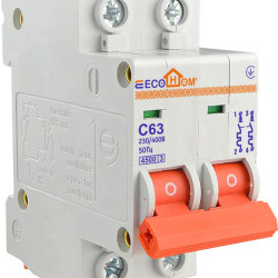 Автоматичний вимикач ECOHOME ECO 2p 63A С (ECO010020009)