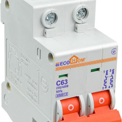 Автоматичний вимикач ECOHOME ECO 2p 63A С (ECO010020009)