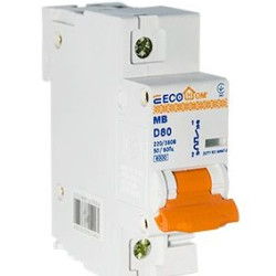 Автоматичний вимикач ECOHOME ECO MB 1p 80A D (ECO070010001)