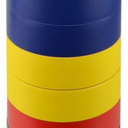 Набір ізолент №3 Аско-Укрем 0,13x19мм/20м 10шт 2 чорні+2 сині+2 жовті+1 червона+1 зелена+1 біла+1 жовто-зелена (A0150020023)