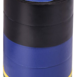 Набір ізолент №4 Аско-Укрем 0,13x19мм/10м 5шт 2 чорні+2 сині+1 жовто-зелена (A0150020024)