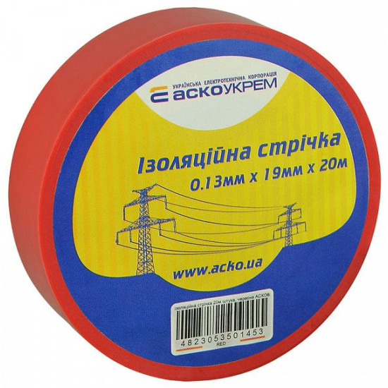 Ізострічка Аско-Укрем 0,13x19мм/20м червона (A0150020042)