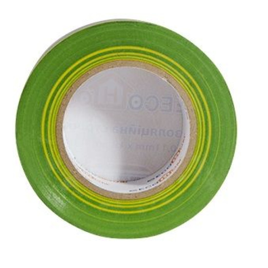 Ізоляційна стрічка ECOHOME ECO 0,11x18мм/18м жовто-зелена (ECO0150020018)