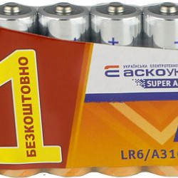 Лужна батарейка Аско-Укрем AА.LR6. (shrink 7+1)