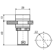 Блимаючий зумер Аско-Укрем AD22-22 BM/r 220В АС червоний (A0140030159)