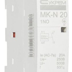 Модульний контактор Аско-Укрем MK-N 1P 20A 1NO (A0040030021)