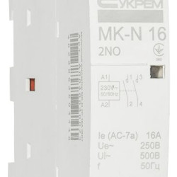 Модульний контактор Аско-Укрем MK-N 2P 16A 2NO (A0040030023)