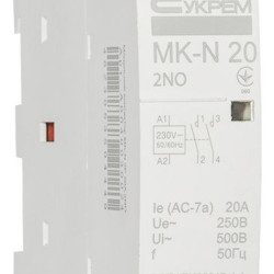 Модульний контактор Аско-Укрем MK-N 2P 20A 2NO (A0040030024)