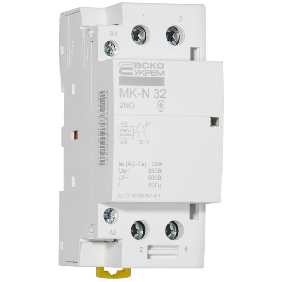 Модульний контактор Аско-Укрем MK-N 2P 32A 2NO (A0040030031)