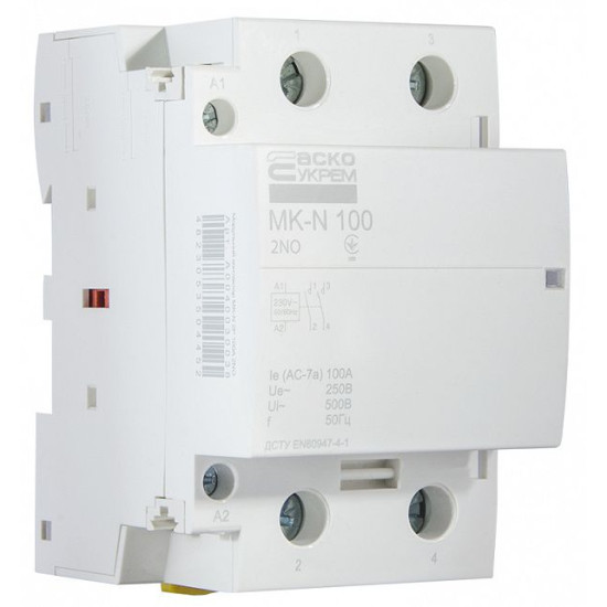 Модульний контактор Аско-Укрем MK-N 2P 100A 2NO (A0040030038)