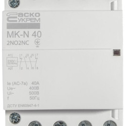 Модульний контактор Аско-Укрем MK-N 4P 40A 2NO+2NC (A0040030036)