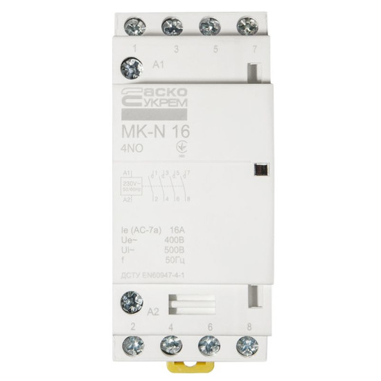 Модульний контактор Аско-Укрем MK-N 4P 16A 4NO (A0040030026)