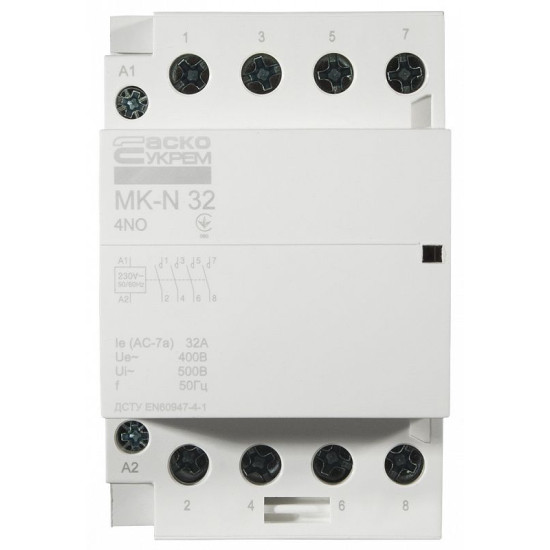 Модульний контактор Аско-Укрем MK-N 4P 32A 4NO (A0040030032)
