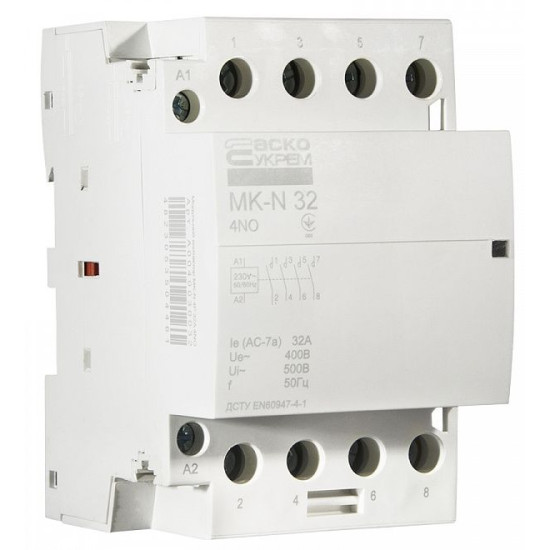 Модульний контактор Аско-Укрем MK-N 4P 32A 4NO (A0040030032)