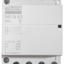 Модульний контактор Аско-Укрем MK-N 4P 63A 4NO (A0040030034)