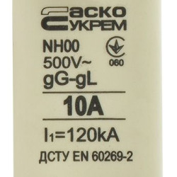 Запобіжник Аско-Укрем NH00 10A gG (A0050010007)