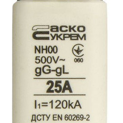 Запобіжник Аско-Укрем NH00 25A gG (A0050010009)