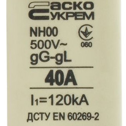 Запобіжник Аско-Укрем NH00 40A gG (A0050010011)