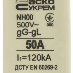 Запобіжник Аско-Укрем NH00 50A gG (A0050010012)