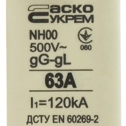 Запобіжник Аско-Укрем NH00 63A gG (A0050010013)