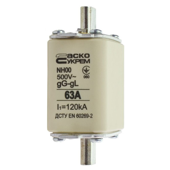 Запобіжник Аско-Укрем NH00 63A gG (A0050010013)
