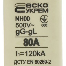 Запобіжник Аско-Укрем NH00 80A gG (A0050010014)