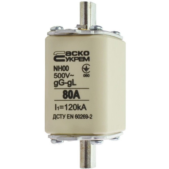 Запобіжник Аско-Укрем NH00 80A gG (A0050010014)