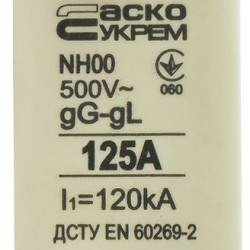 Запобіжник Аско-Укрем NH00 125A gG (A0050010016)
