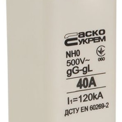 Запобіжник Аско-Укрем NH0 40A gG (A0050010020)