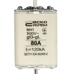 Запобіжник Аско-Укрем NH1 80A gG (A0050010027)