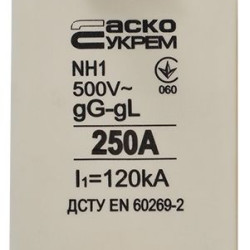 Запобіжник Аско-Укрем NH1 250A gG (A0050010032)