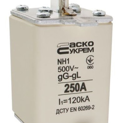 Запобіжник Аско-Укрем NH1 250A gG (A0050010032)