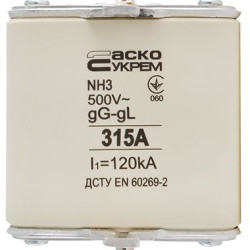 Запобіжник Аско-Укрем NH3 315A gG (A0050010038)