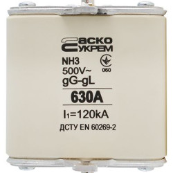 Запобіжник Аско-Укрем NH3 630A gG (A0050010041)