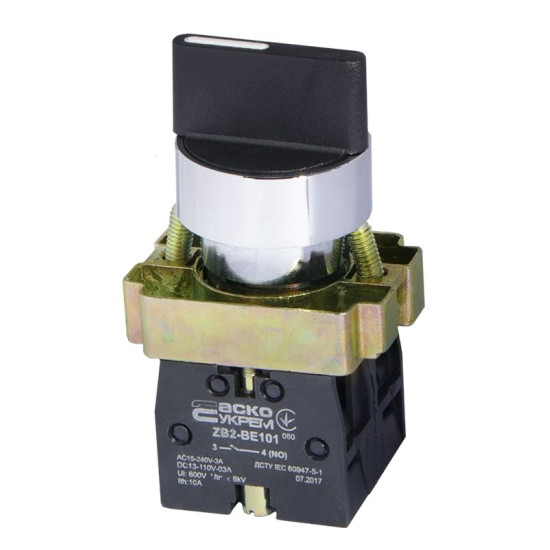 Перемикач Аско-Укрем XB2-BD53 (I-0-II) із самоповерненням (A0140010045)