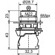 Кнопка поворотна 3-позиційна Аско-Укрем TB5-AG33 (I-0-II) з ключем (A0140010155)